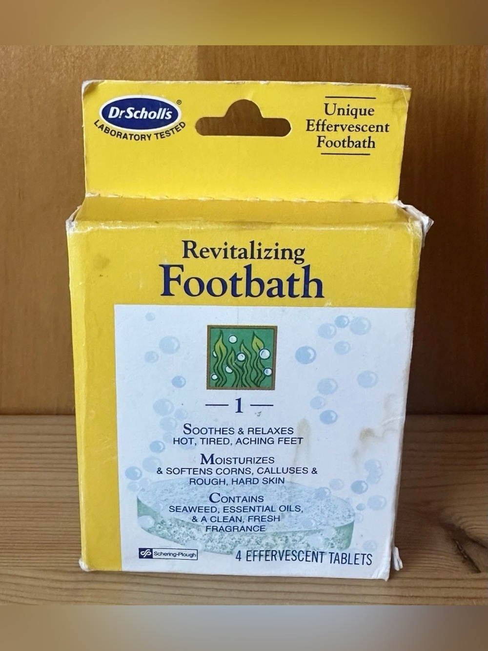 Vtg 1994 Dr. Scholl’s Revitalizing Footbath 4 Effervescent Tablets Discontinued